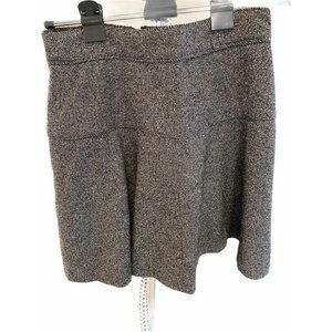 Banana Republic Womens A Line Skirt Black Tweed 2